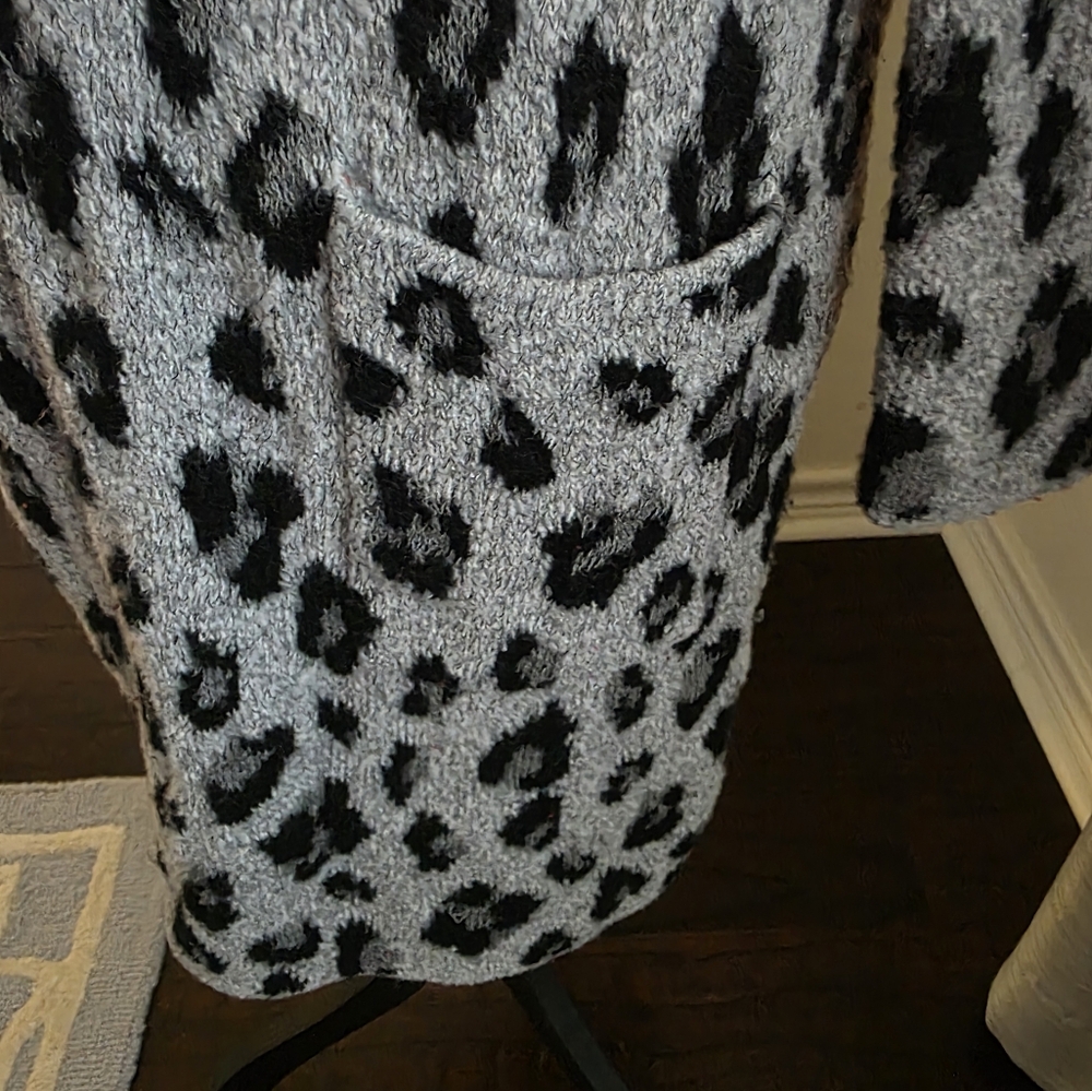 Nine West Black Animal Print Cardigan - Picture 3 of 10
